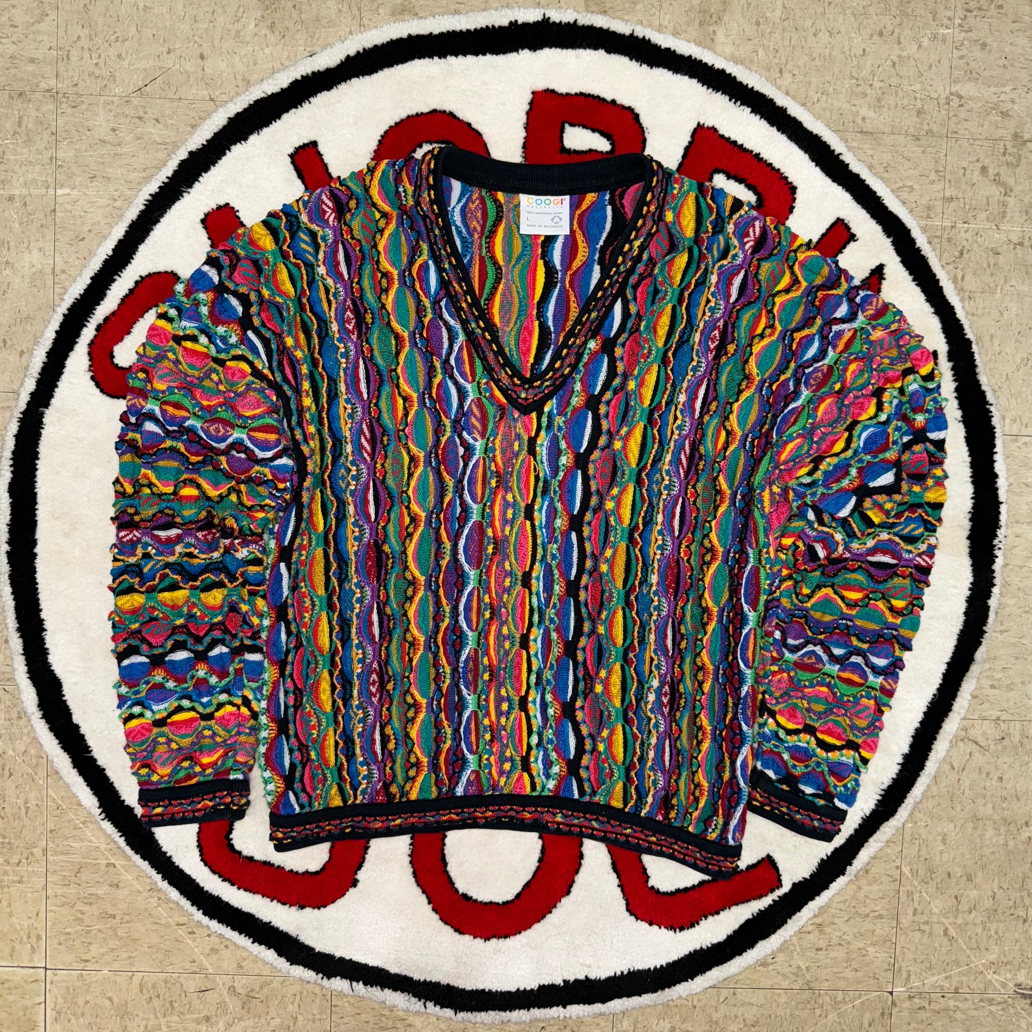 Vintage COOGI “Ruffles” V-Neck