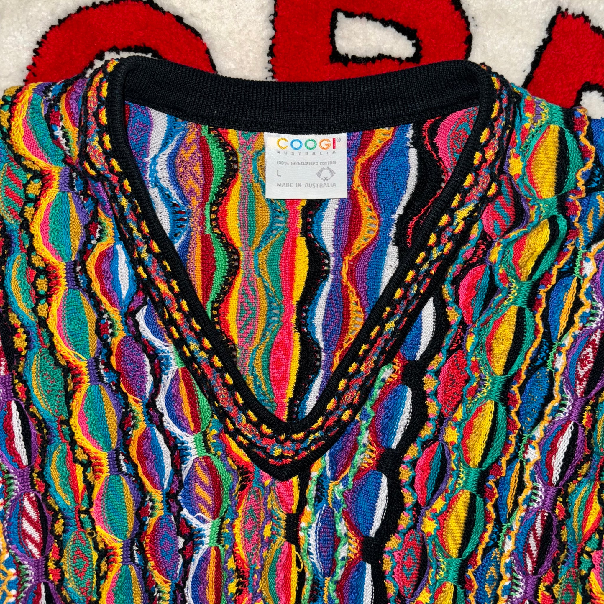 Vintage COOGI “Ruffles” V-Neck