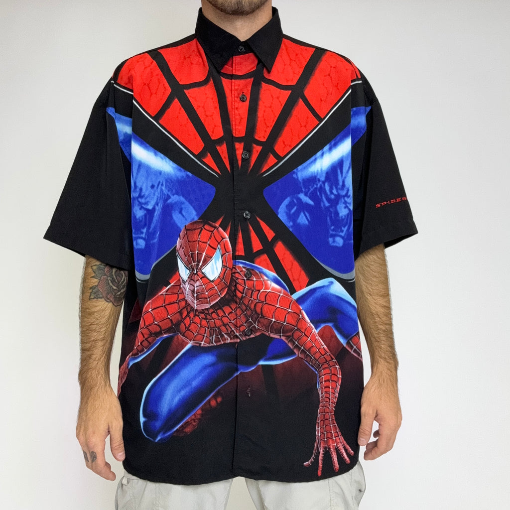 Spider-Man Button Up Large