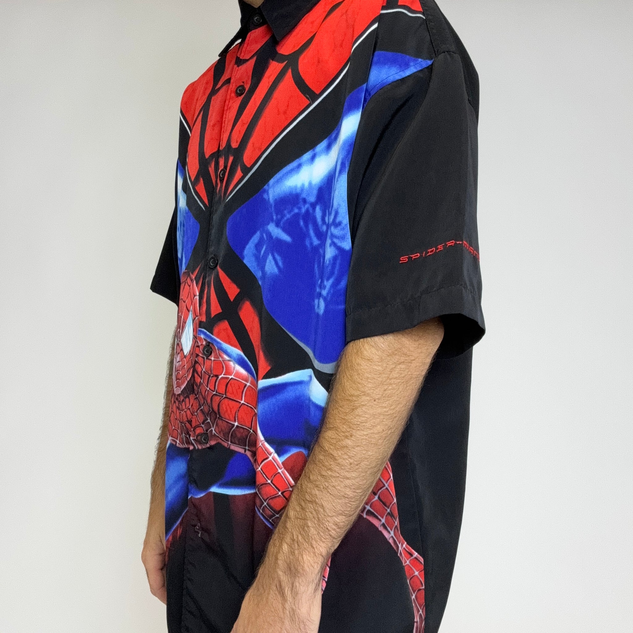 Spider-Man Button Up Large