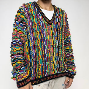 Vintage COOGI “Ruffles” V-Neck