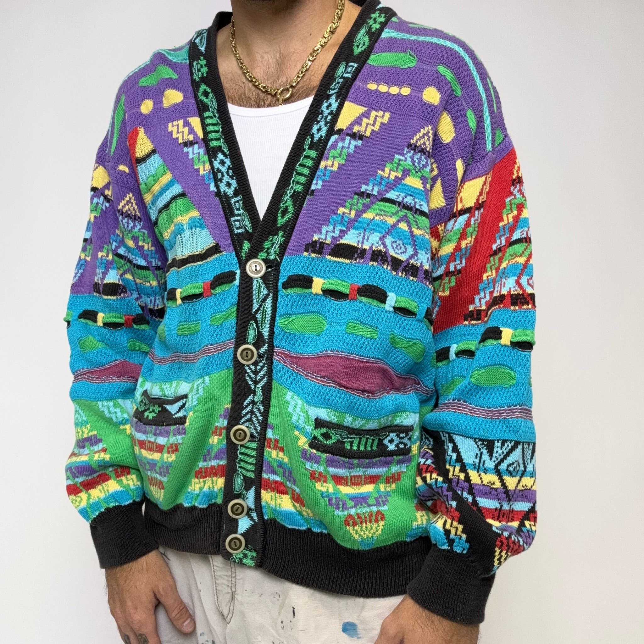 Vintage COOGI Cardigan “Aztec” Sweater