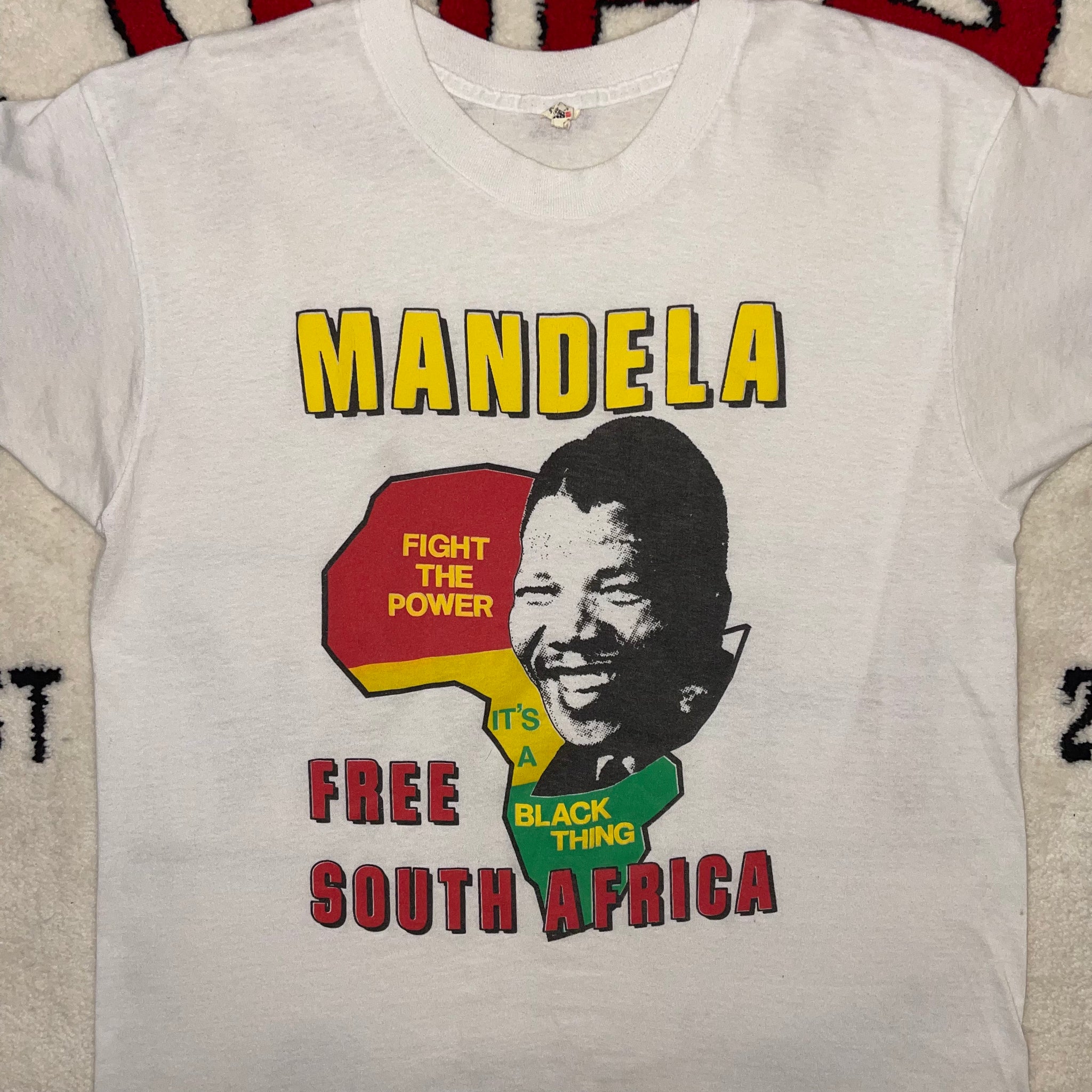 Vintage Nelson Mandela Free South Africa T-Shirt